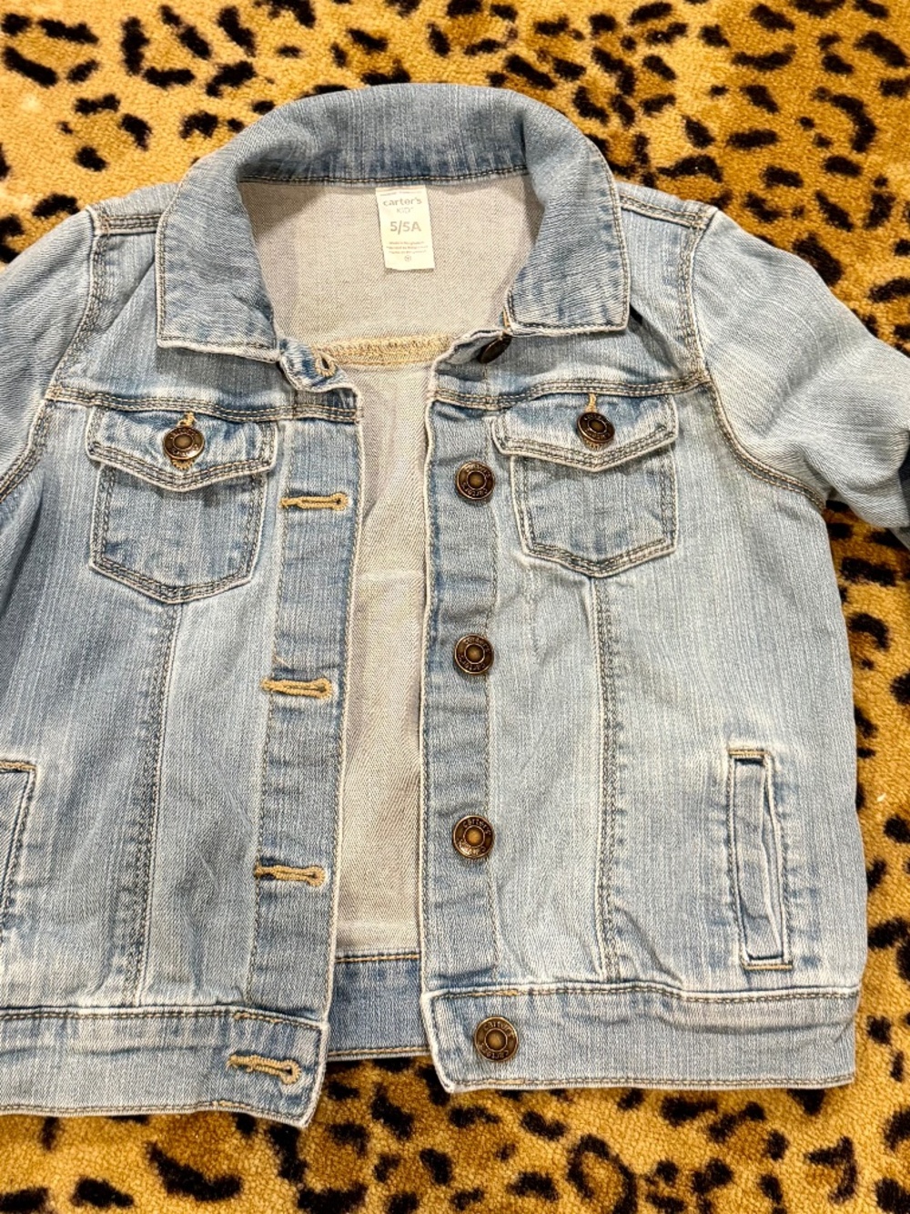 ✨ CARTER'S Kid's Classic Denim Jean Jacket - Size 5 / 5A ✨